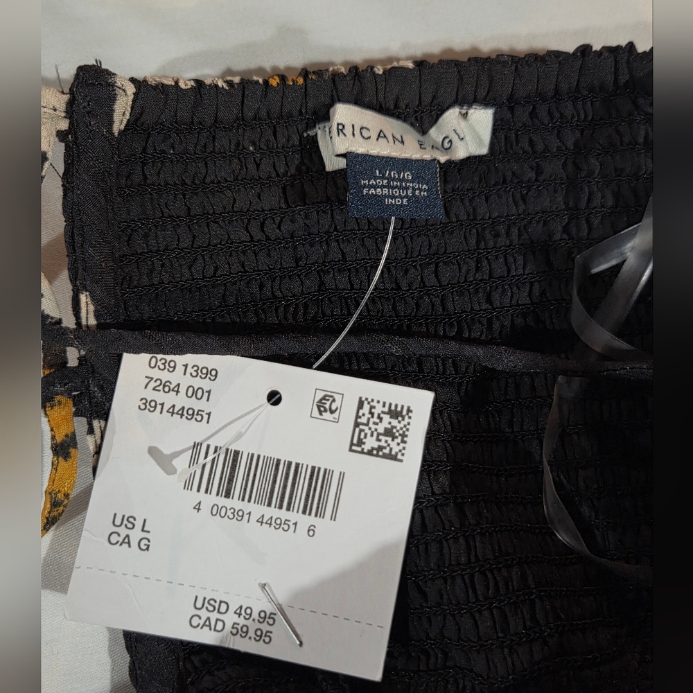 BNWT 🌼American Eagle Outfitters Black Daisy Backless Sundress - Picture 7 of 8
